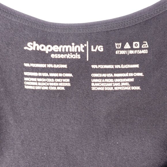 NWT Shapermint Essentials Open Bust Shaper Cami Sz L Black Compression Seamless - Picture 9 of 10